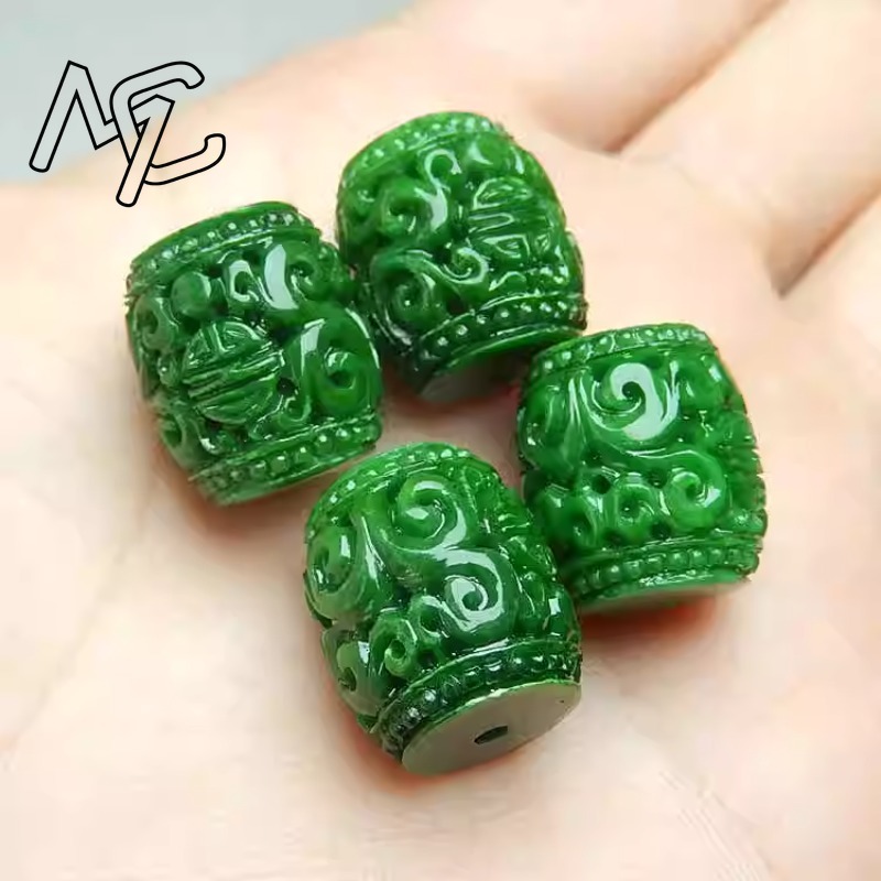 Women Accessories For Gift - 5 sztuk naturalny zielony jadeit rzeźba