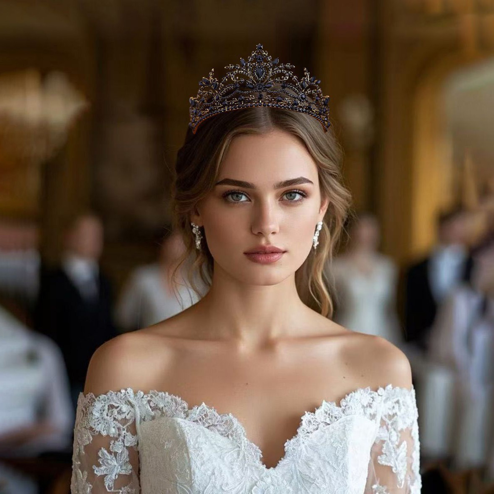 Women Accessories For Gift - Korona ślubna, błyszcząca tiara na wesele,